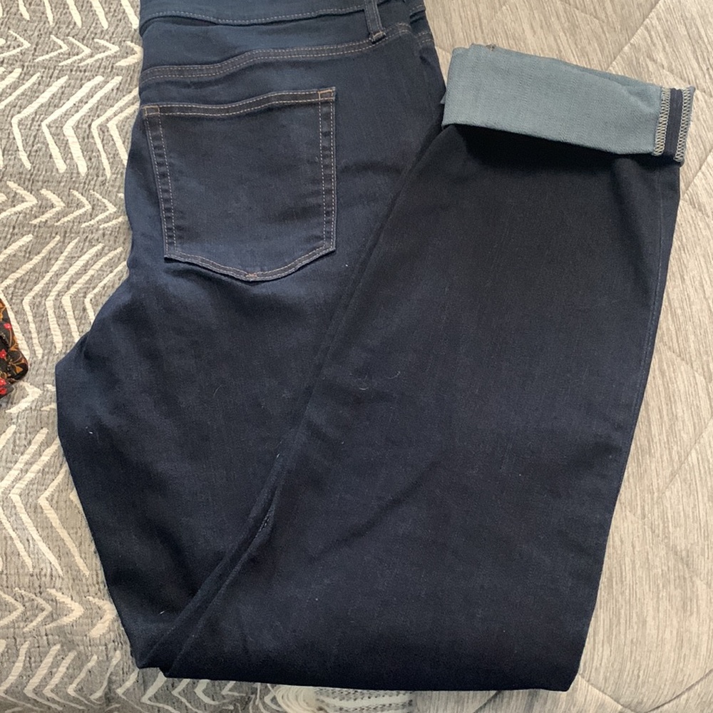 Gap classic straight dark wash denim size 33 tall